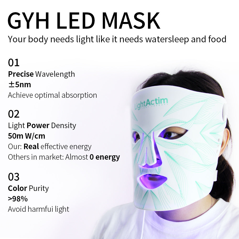 Masque LED GYH – Technologie Lumineuse pour une Peau Rayonnante